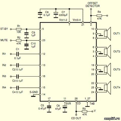 Усилитель для сабвуфера на tda7388 Усилитель для сабвуфера на tda7388