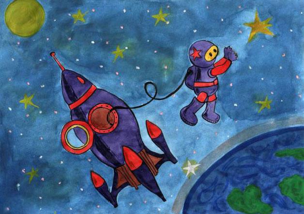 Рисунки о космосе для детей 3 класса Рисунки о космосе для детей 3 класса