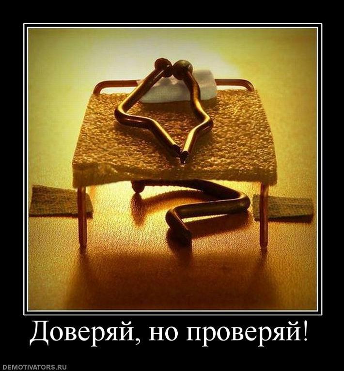 Доверяй но проверяй статусы Доверяй но проверяй статусы