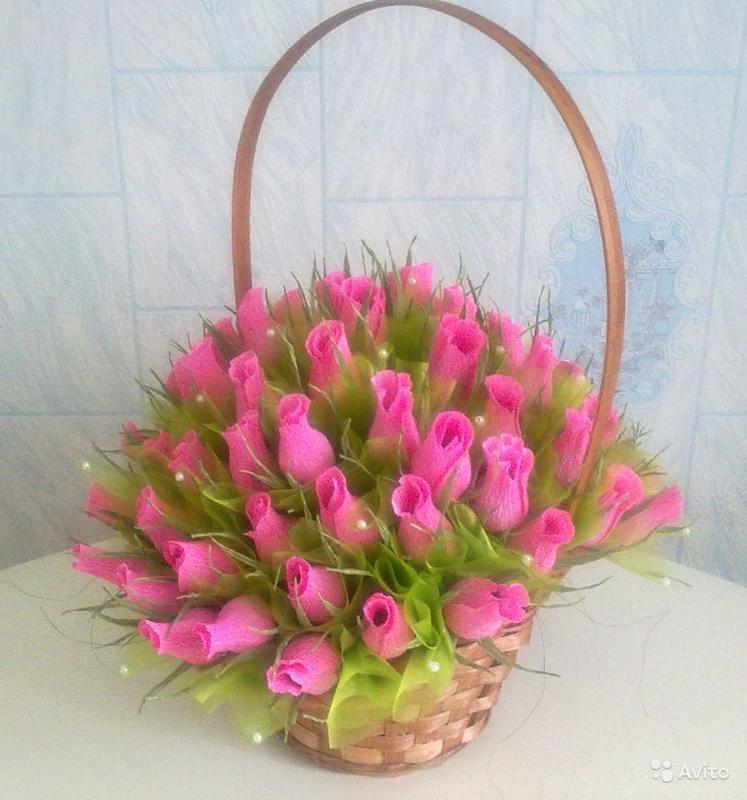 Как сделать корзины из роз Как сделать корзины из роз