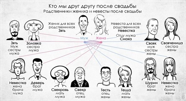 Кем кому мы приходимся после свадьбы Кем кому мы приходимся после свадьбы