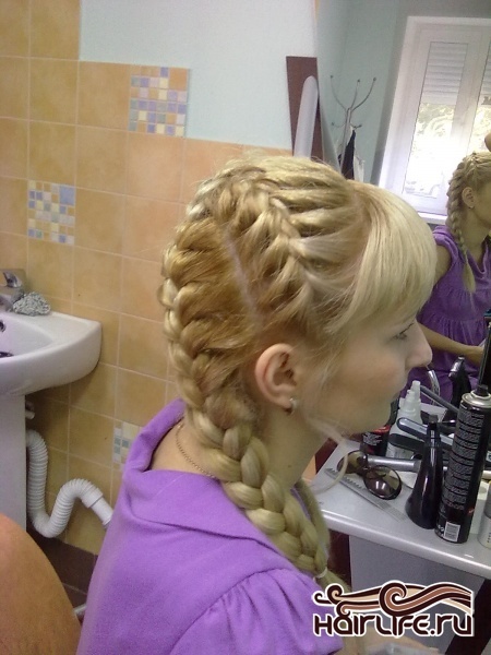 Плетение кос если есть челка фото Плетение кос если есть челка фото