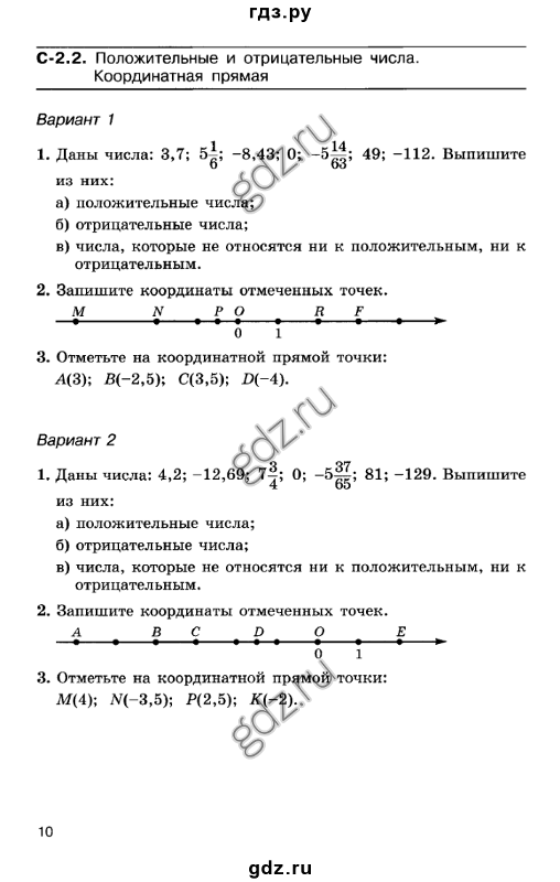 Положительные и отрицательные числа самостоятельная работа Положительные и отрицательные числа самостоятельная работа
