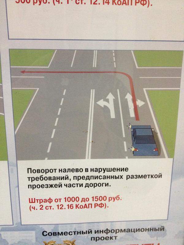 Пересечение сплошной линии разметки штраф 2017 при повороте вспомнил Крифа