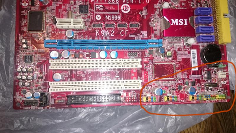 Ответы@Mail.Ru: мат/плата MSI MS-7388 K9A2,что где нужно замкнуть что бы её запустить