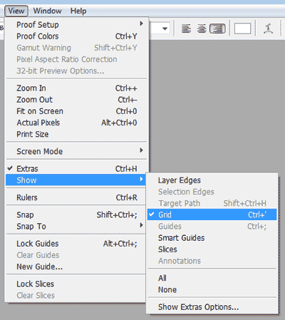 Как сделать сетку в photoshop cs5