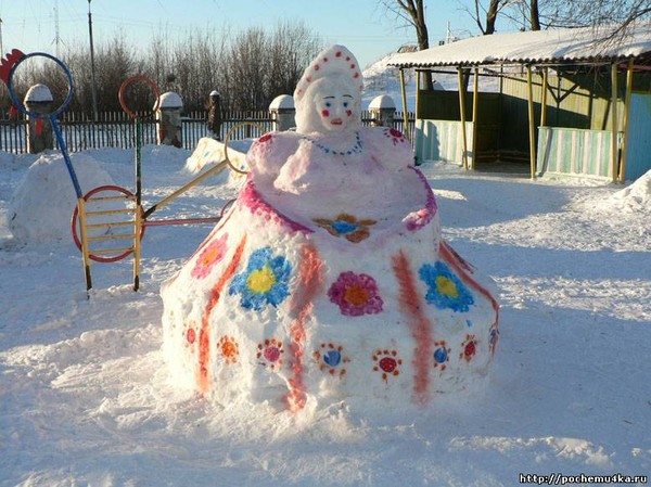Поделки из снега фото