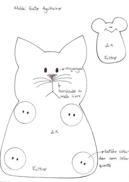 Игольницы кошки своими руками выкройки Игольницы кошки своими руками выкройки