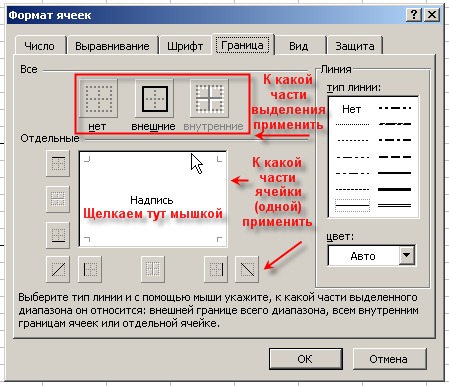 Как сделать все ячейки с границами Как сделать все ячейки с границами