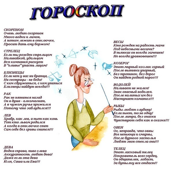 Гороскоп по именам шуточный Гороскоп по именам шуточный