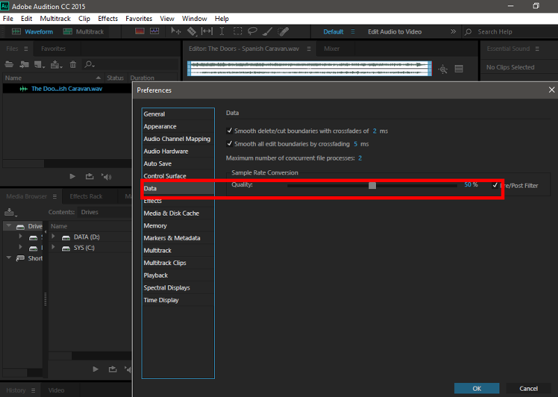 Ответы@Mail.Ru: Почему Adobe Audition 3 при использовании фильтра Time and Pitch - Scretch (обработка) обрабатывает файл некорре
