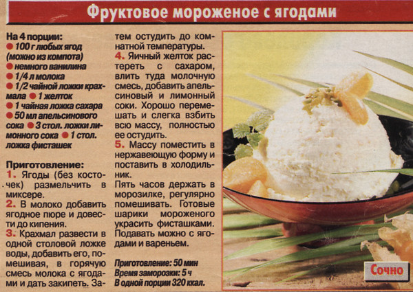 Рецепт белого мороженого в домашних условиях