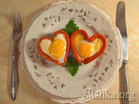 Как сделать яичницу сердечком