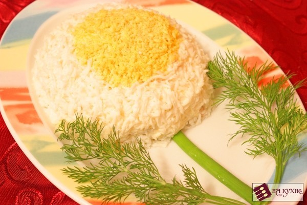 Салат ромашки рецепт с куриной печенью