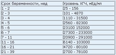Неделя беременности какой должен быть хгч