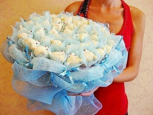 Как сделать подарок из мишек Как сделать подарок из мишек