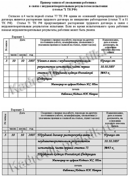 перехватил Увольнение госслужащего по результатат испытательного срока пустыней ночь