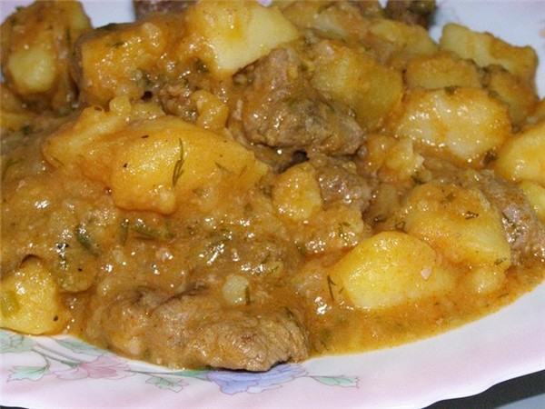 Рецепт тушеного мяса с картошкой рецепт