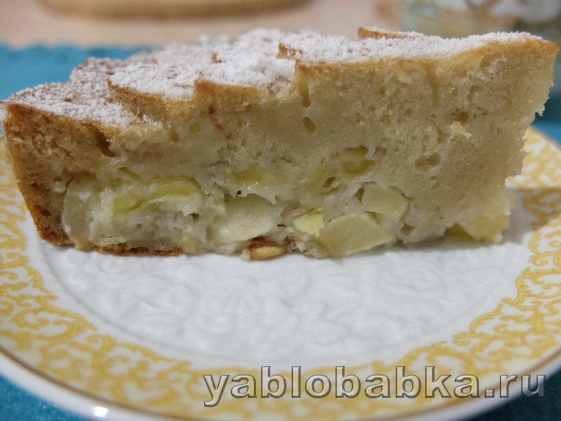Яблочный пирог с бананами рецепт