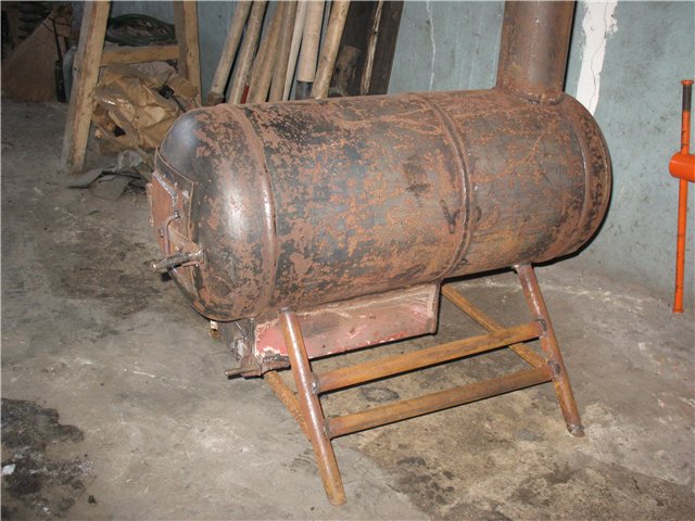 Печь из газового баллона своими руками на дровах Печь из газового баллона