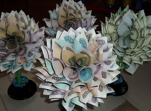 Как сделать букет из денег Как сделать букет из денег