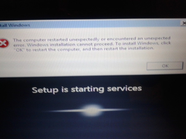 Installation cannot proceed. Installation cannot proceed