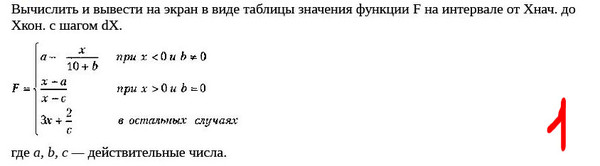 Вычислить и вывести на экран таблицу функции. Вычислить и вывести на экран таблицу функции