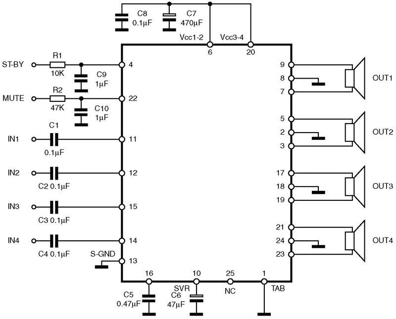 Ответы Mail.ru: где входы и выходы у усилителя на тда 2052. где плюс и минус на 