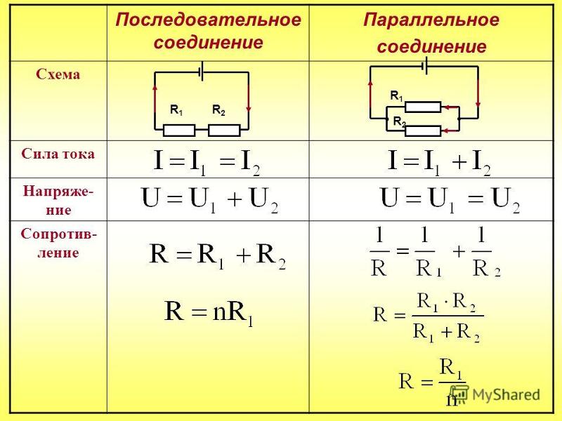 Сопротивление последовательно и параллельно формула. Сопротивление последовательно и параллельно формула