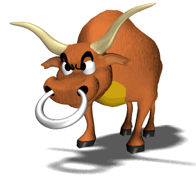 бык роет землю копытом