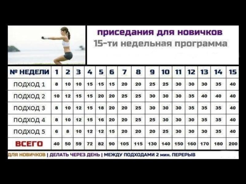 Нормы приседаний для мужчин по возрасту таблица - TouristMaps.ru