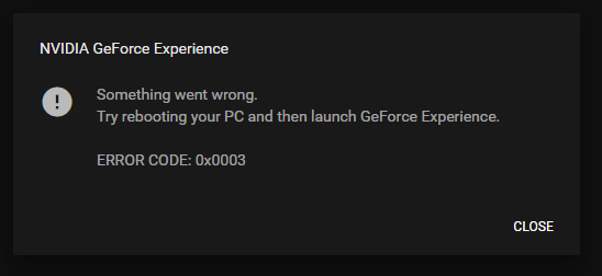 Nvidia error 0x0003. Nvidia error 0x0003