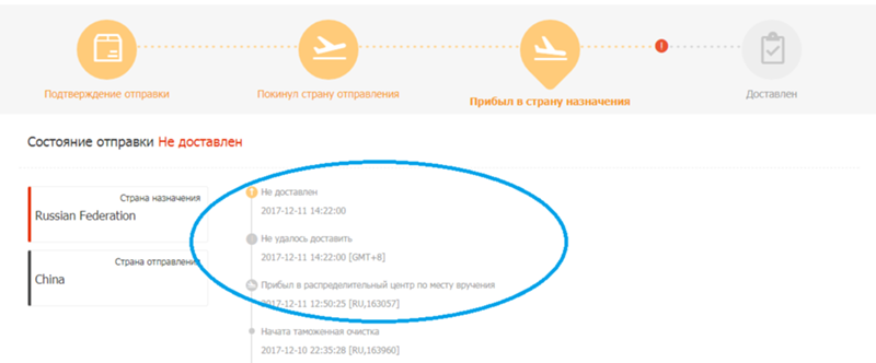 Не удалось доставить заказ. Не удалось доставить заказ