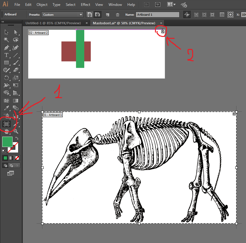 Как обрезать монтажную область в illustrator