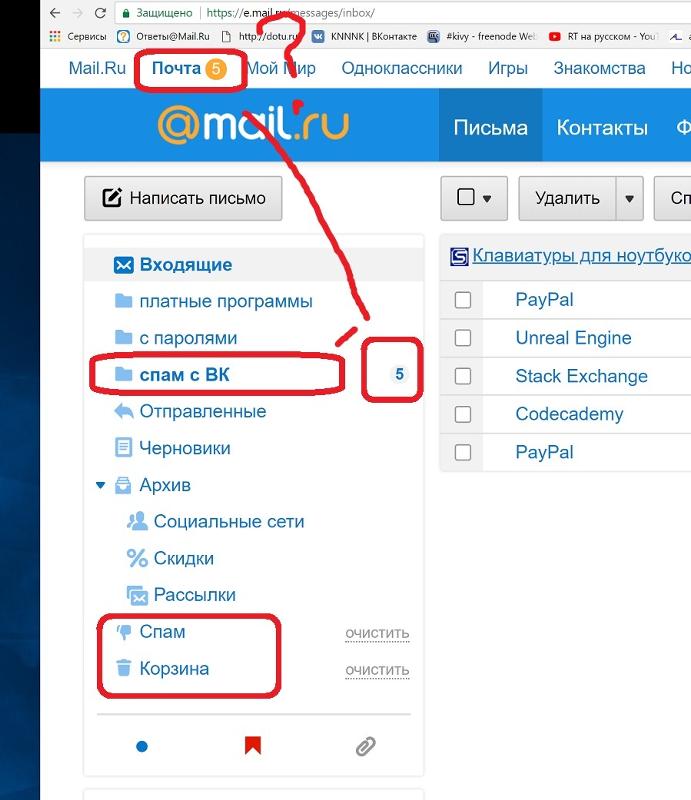 Номер телефона по почте mail