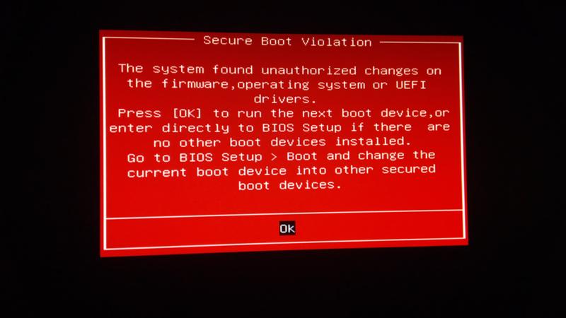 The system found unauthorized changes. The system found unauthorized changes
