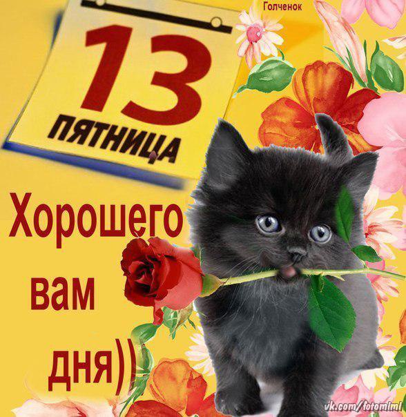 Открытки пятница 13 число, смешные картинки