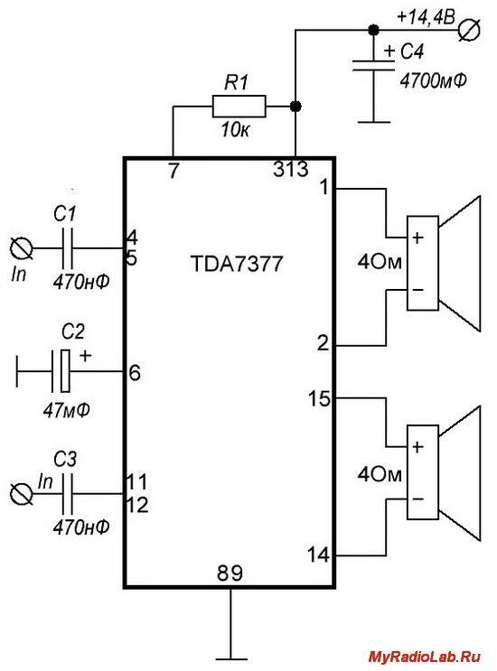 Ответы Mail: Питание для TDA7377