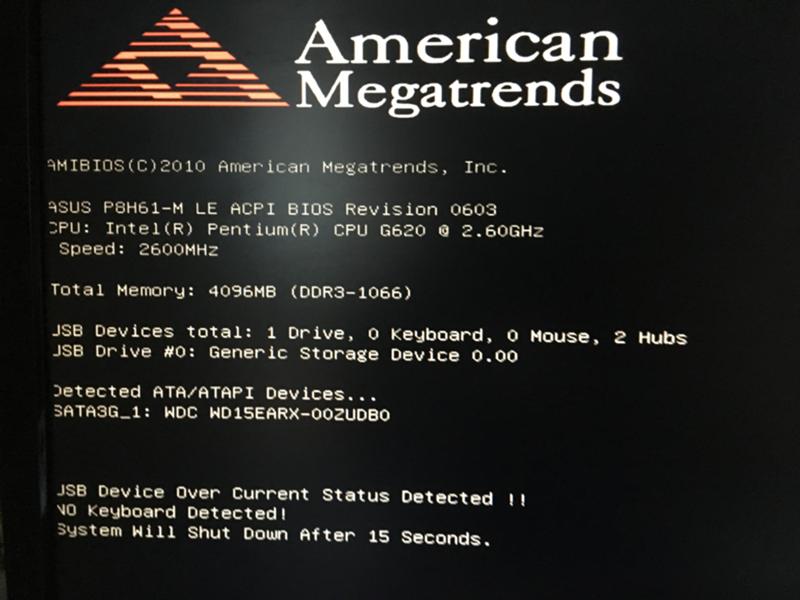 Usb device current status detected