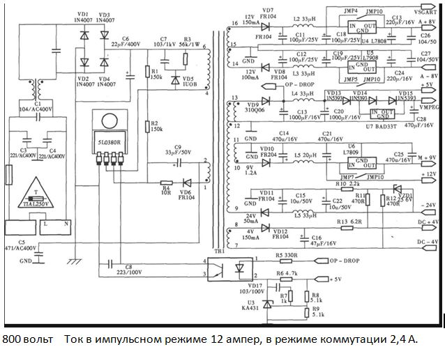 Показать структурную схему микросхемы 5lo380r