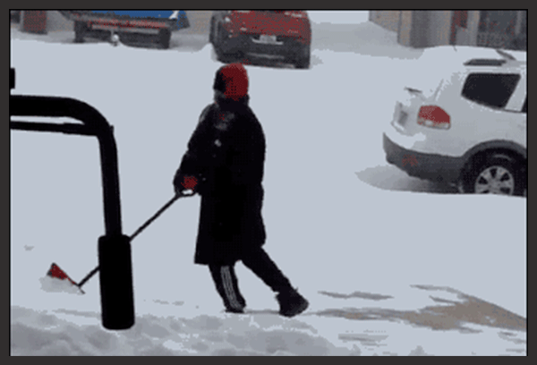 Уборка снега гифка, доброго