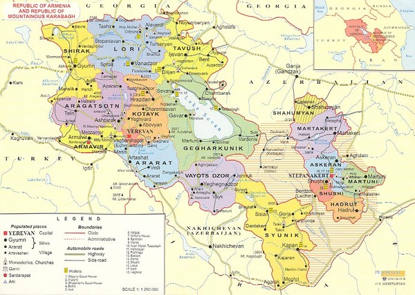 Как выглядит карта армении