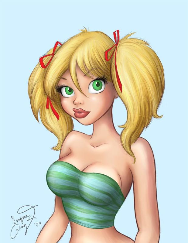 Madchen Miniarsch Cartoon Doppelter