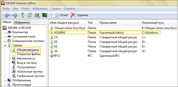 Служебная папка. Удалить общий ресурс. Открытие общего доступа к папке. Оснастка управление компьютером. Удалить общий ресурс.