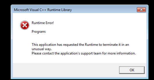 Runtime error r6025. Runtime error r6025