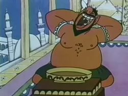 Ты что не видишь мы кушаем. Барон мюнхгаузен мультфильм джинн. Мюнхгаузен мультик павлин мавлин. Какой павлин мавлин не видишь. Джинн мюнхгаузен.