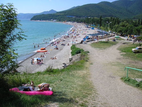 Пляж. Ах, Сказка. Гостевой дом. - Криница, Геленджик: отели и гостиницы Криницы 