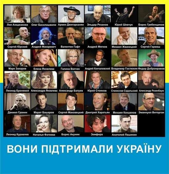 Украинские артисты с антироссийской позицией список фото