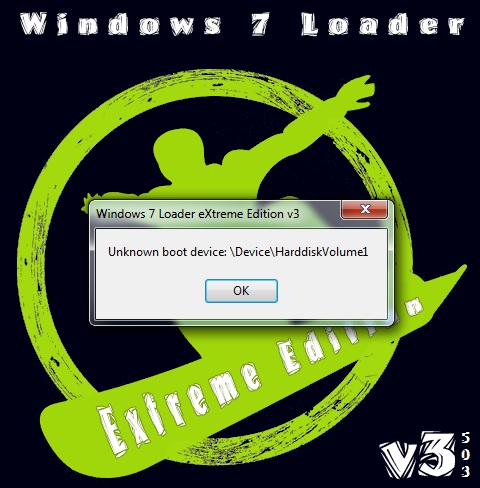 windows 7 loader extreme edition v3 unknown boot device