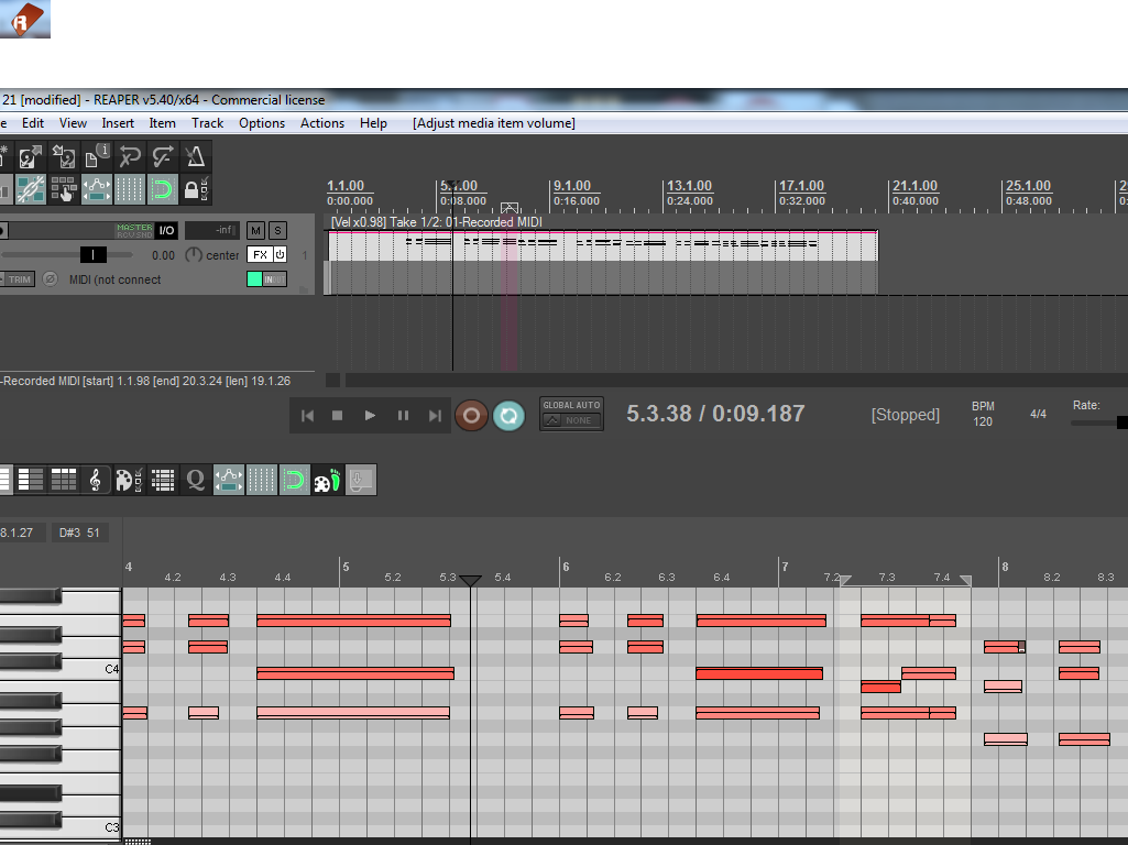 Midi дорожка. Midi дорожки. пиано ролл в рипере. Midi дорожки. локаторы кубейс.